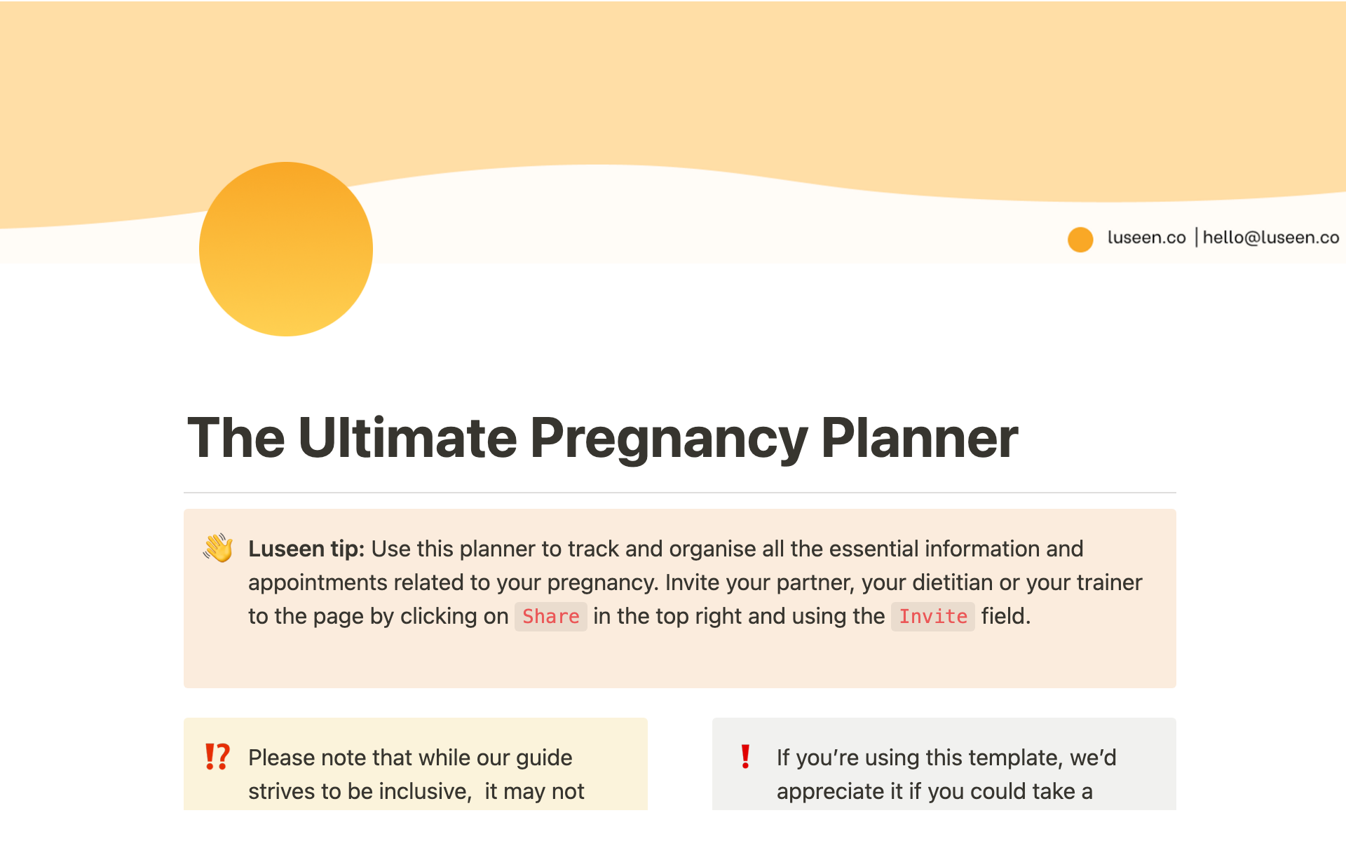 The Ultimate Pregnancy Planner님의 템플릿 미리보기