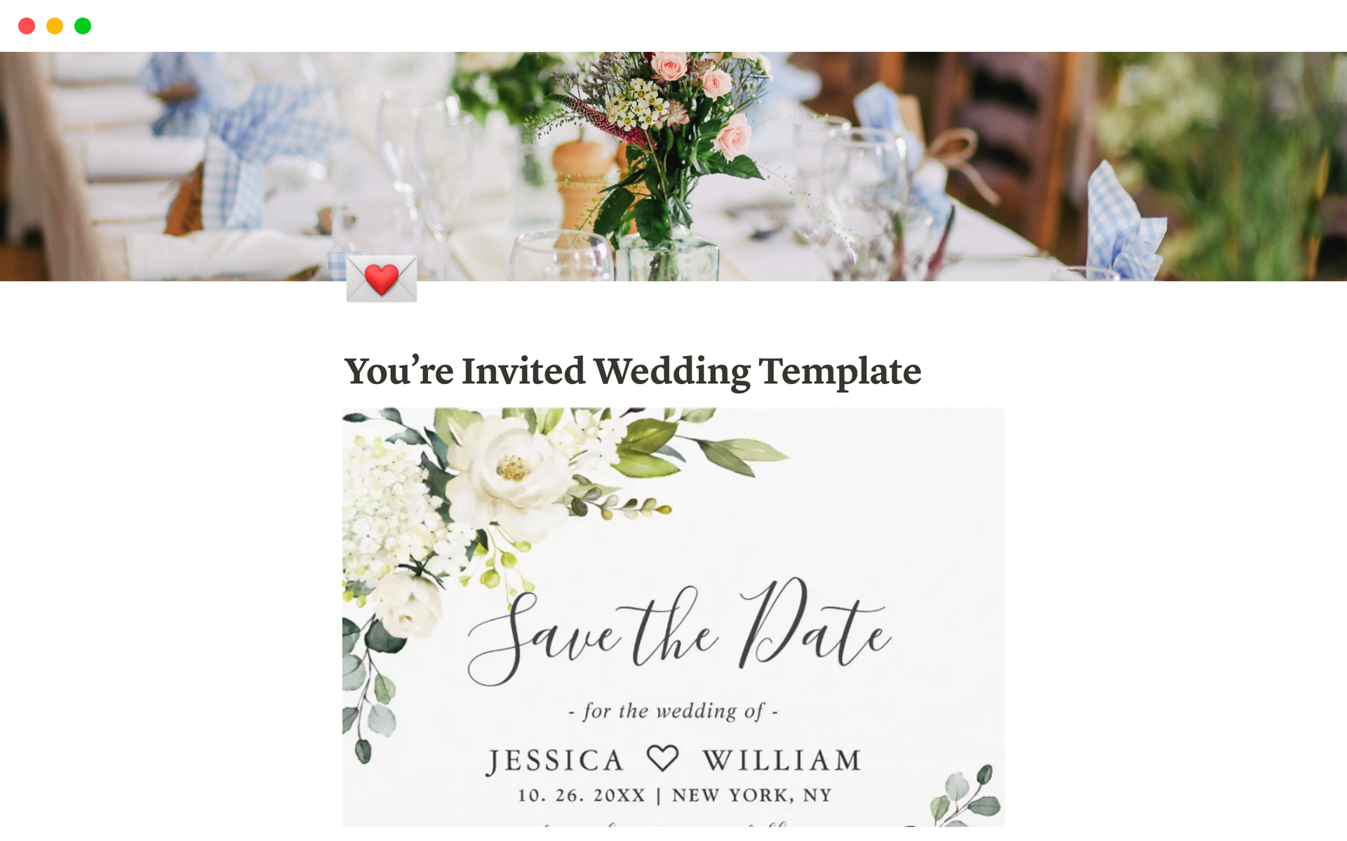 Aperçu du modèle de Minimalist Wedding Invite