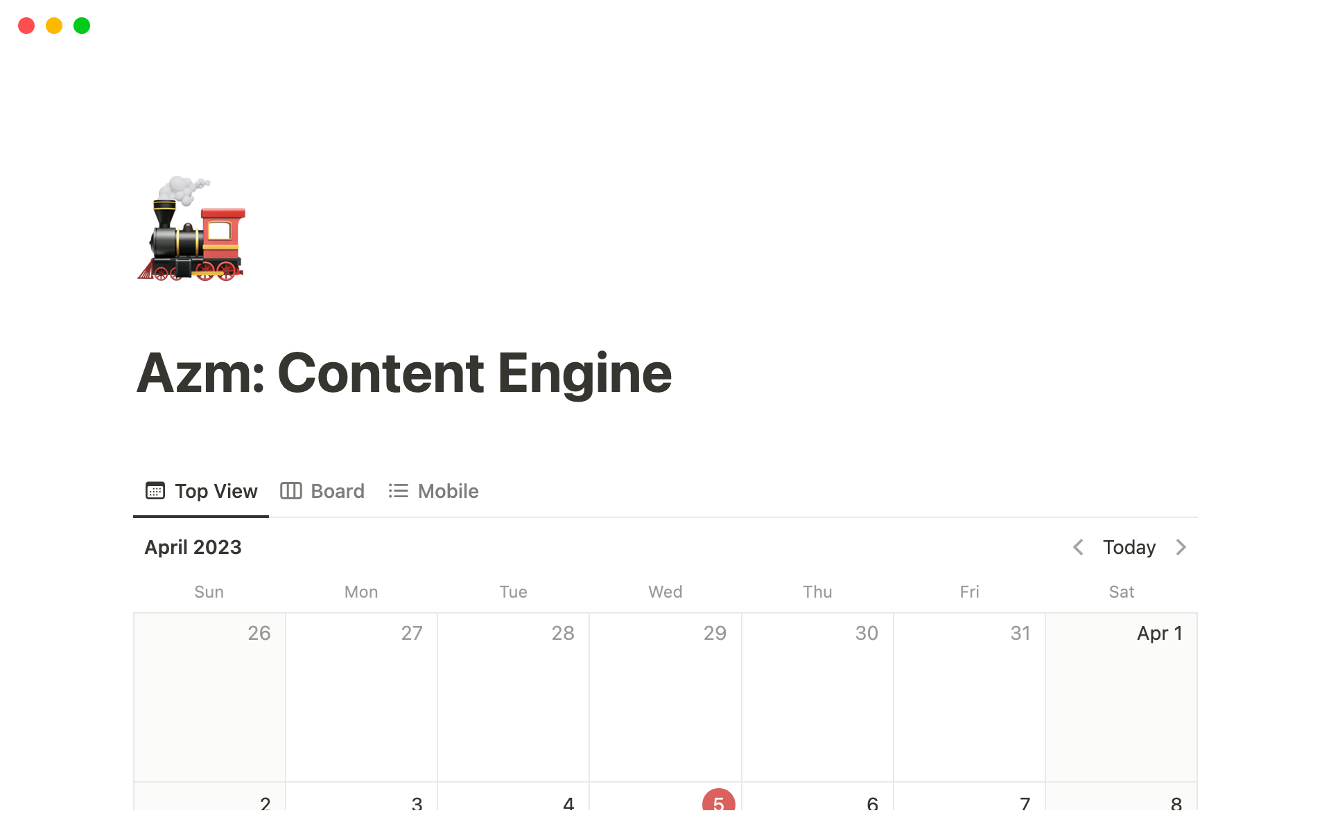 Eine Vorlagenvorschau für Content Engine: Youtube, Instagram, Newsletter - Manage all in one place